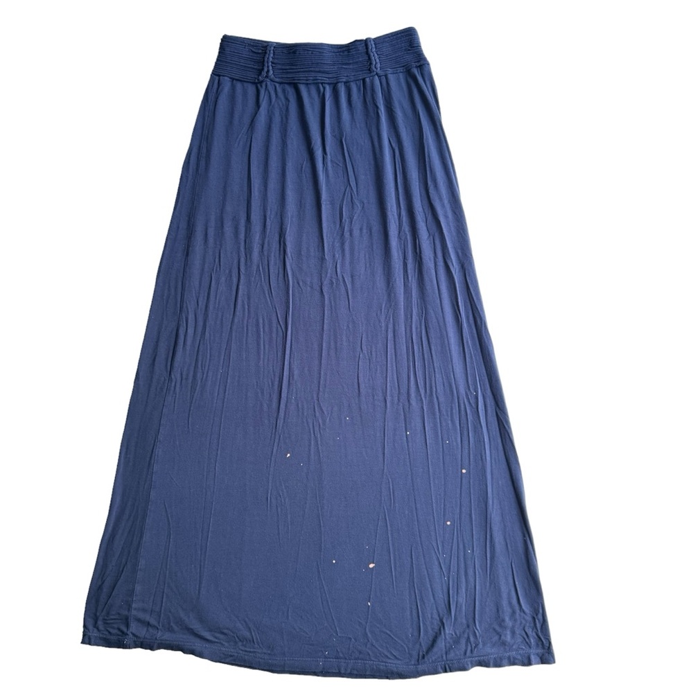 Max Studio navy blue maxi skirt size S